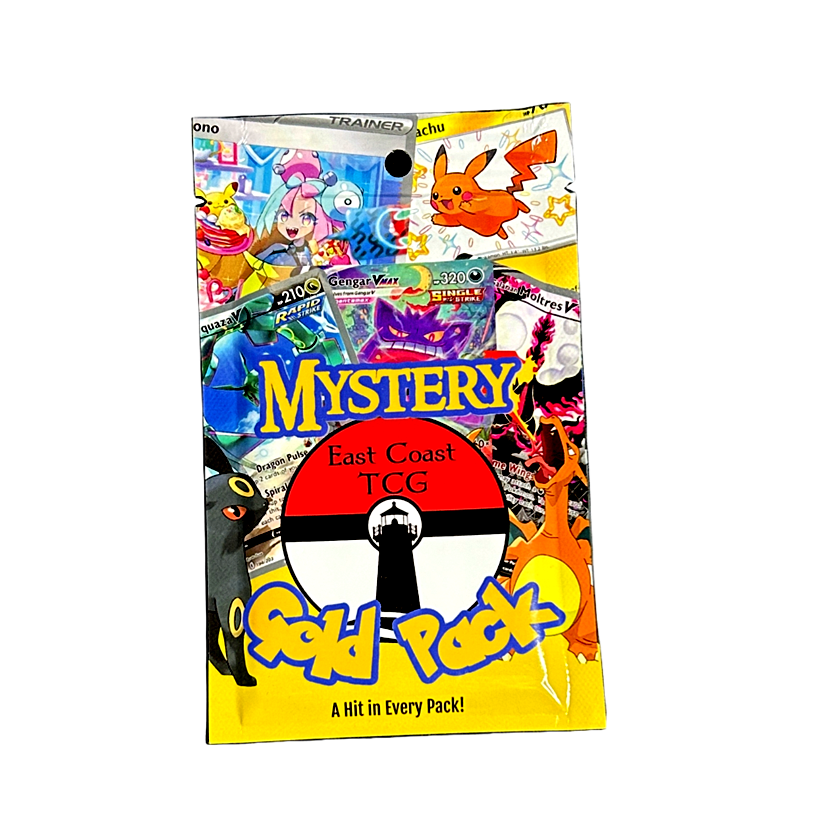 pokemon cards gold pack 10X Pokémon Booster Packs and Golden Ticket – MysteryPokeSlabs main image 0